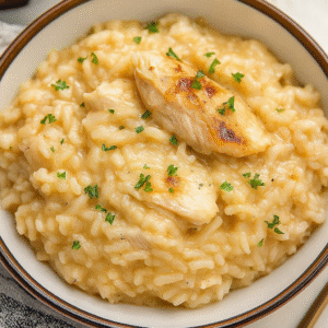 Risotto de pollo