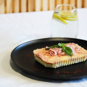 Tarta de jamon y queso (Base de ricota y sin harinas)